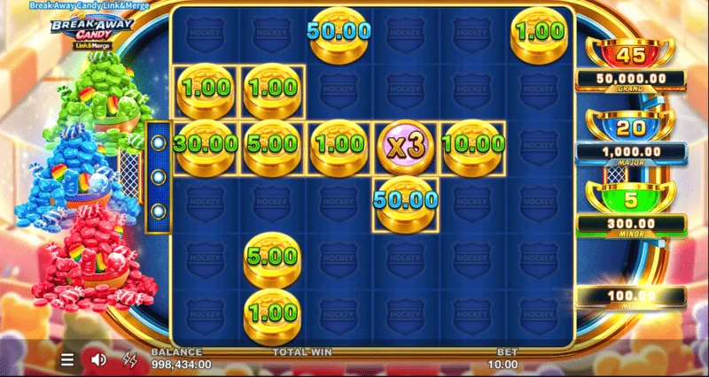Break Away Candy - Mixed Bonus med tre samtidiga modifierare